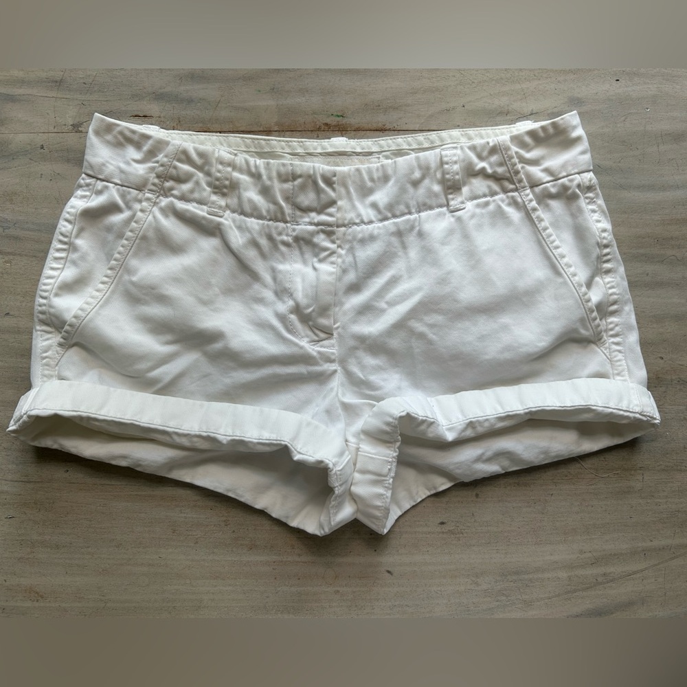 J. Crew White Chino Shorts